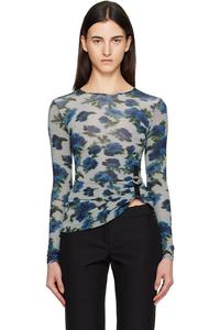 Coperni Сине-Белая футболка с символами ASCII