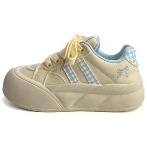 City camel Женские низкие скейтерские кроссовки желто-синие, цвет Yellow Blue