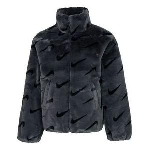 Куртка Nike Sportswear Printed Plush, темно-серый