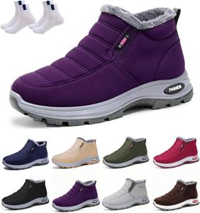 Женские зимние ботинки с утеплителем из овчины, водонепроницаемые, противоскользящие, ортопедические, кроссовки на щиколотку с поддержкой свода стопы, теплые походные ботинки для холодной погоды Generic, Purple