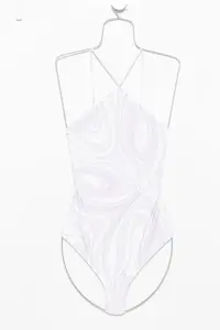 Купальник с вырезом халтер Pucci, фиолетовый