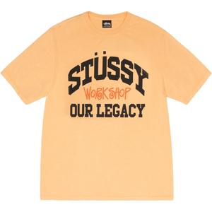 Футболка Our Legacy Work Shop Collegiate Pigment Dyed Stussy, желтый