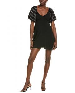 Соленая вода Роскошь Мини-платье Saltwater Luxe, черный