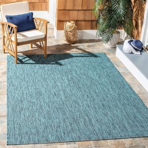 Ковер SAFAVIEH, 275 x 366 см, Courtyard Collection Grey / Aqua CY8403 для помещений и улицы водонепроницаемый легко чистится для патио заднего двора прихожей