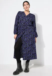 Alinie wickeloptik geblümter ballonlangarm повседневное платье Studio Untold, Blue Violet