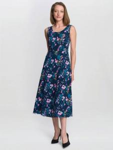 Платье Flo из джерси с цветочным принтом Gina Bacconi, Navy/Multi