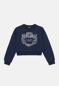 Толстовка Versace STUDS STRASS ICONIC CREST KIDS EMBROIDERY, Navy/Silver Coloured/Blue