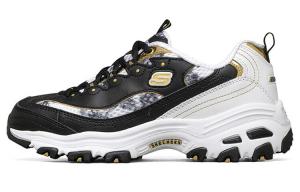 Кроссовки женские Chunky с низким верхом, черные/золотые Skechers