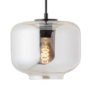 Подвесной светильник Brilliant Kleon II, копченое стекло / железо - 1-свет