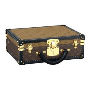 LOUIS VUITTON Покрытая холстом сумка для хранения в жестком футляре среднего размера унисекс коричневый