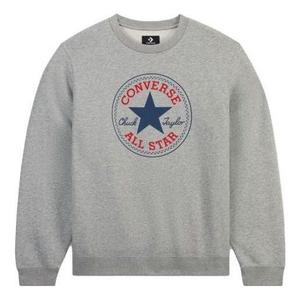 Свитер go-to all star patch standard-fit fleece crew sweatshirt 'vintage grey heather' Converse, серый