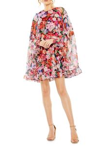 Мини-платье с цветочным принтом и оборками Ieena Mac Duggal, цвет Floral Multi