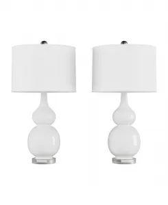 Настольные лампы - комплект из 2 штук Lavish Home, белый