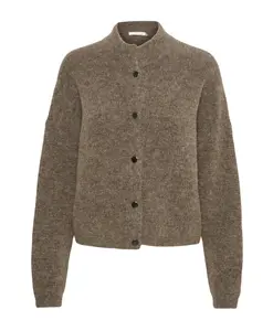 Короткий кардиган - каштановый меланж Gestuz, коричневый