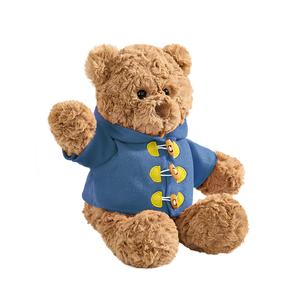 Плюшевая кукла Adorable Ox-Horn Button Coat Bear Teddy McGee, высота 40 см The Green Party, синий