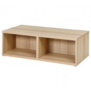 Кофейный столик BESTÅ IKEA, 120x56x38 см, цвет white stained oak effect