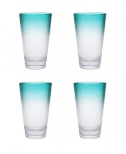 Набор из 4 стаканов для коктейлей La Cote Outdoor Highball объемом 22 унции Fortessa, Amalfi Blue