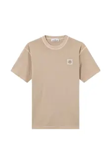 Футболка с нашивкой-логотипом Stone Island, бежевый