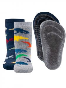 Ewers Набор из 2 носков-стопперов с динозаврами, 2 штуки, разноцветные