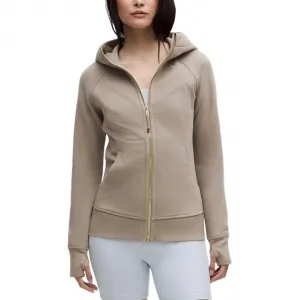 Lululemon Куртка Scuba Series женская, Warm Gray Gold Warm Ash Grey/Gold