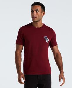 Мужская футболка с вышитым графическим изображением карточек Original Penguin, Cabernet