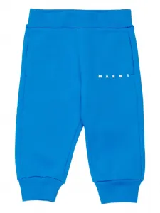 Спортивные брюки с логотипом Marni Kids, синий