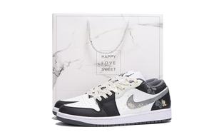 Кроссовки баскетбольные Unisex низкие Air 1 Cushioning, Wear Resistant винтажные Jordan, черный