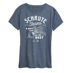 Женская футболка с рисунком The Office Schrute Farms Licensed Character, светло-синий