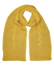 Шарф COLLEZIONE ALESSANDRO Zopf, горчица