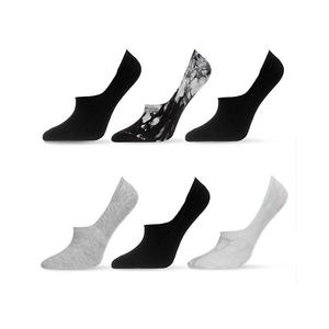 Набор из 6 пар высоких носков тай-дай Memoi, Black