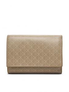 Кошелек Emblem Aop Trifold W/ Zip Pocket LV04F1118G Calvin Klein, бежевый