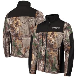 Мужская куртка Dunbrooke Realtree Camo/черная New England Patriots Circle Hunter Softshell с молнией во всю длину