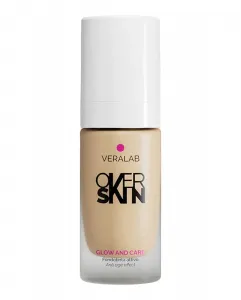 Тональная основа Glow And Care 30 мл Overskin Veralab, 04 Cream