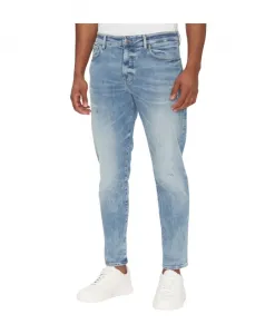 Джинсы из эластичного хлопка приталенного кроя Hugo, синий