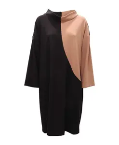 Двухцветное платье оверсайз, модель 223289 Joseph Ribkoff, черный