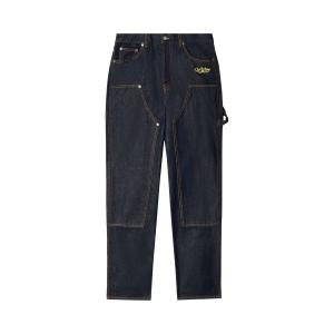 Брюки Off-White Wave Off Denim Skate Carpenter, цвет Индиго/Желтый