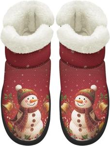 Женские зимние ботинки KEIAHUAN с мехом, теплые и утепленные, мини-ботильоны на платформе для снега, Snowman