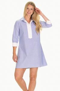 Платье Raleigh Collared Dress из синего оксфорда Duffield Lane