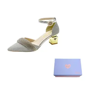 Xingdiman Женские туфли на платформе с массивным каблуком серебристые, цвет Silver