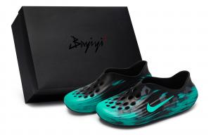 Nike ReactX Rejuven8 811 Manufacturing, Abyssal Turbulence, сине-зеленые, специальные сабо унисекс, черно-сине-зеленые