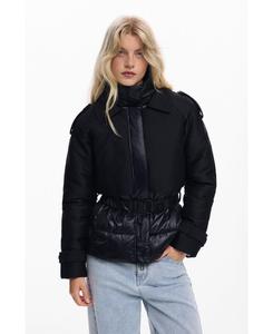 Женское гибридное стеганое пальто Desigual, Black