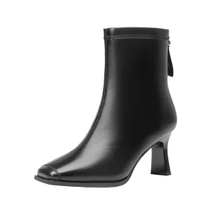 GUDIANFENGDU Женские черные зимние ботинки на шнуровке с меховой подкладкой, цвет Black (Fleece-Lined)