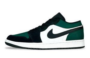 Jordan Кроссовки Air 1 Reverse Black Green устойчивые к истиранию низкие винтажные баскетбольные unisex зеленые