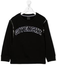 Givenchy Kids джемпер с круглым вырезом и вышивкой, черный