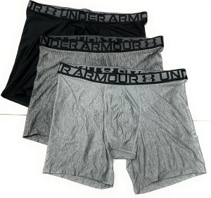 Комплект из 3 пар трусов-боксеров Under Armour Essential Tech Boxerjock с длиной внутреннего шва 6 дюймов, Grey/Grey/Black