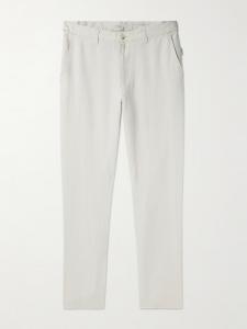 Прямые льняные брюки ONIA, бежевый