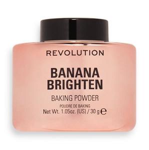 Makeup Revolution, Разрыхлитель, осветляющая рассыпчатая пудра для лица, Banana Brighten, 30 г