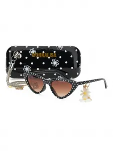 Солнцезащитные очки в оправе 'кошачий глаз' Monnalisa, черный