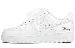 Кроссовки для скейтбординга Air Force 1 женские, низкие, белый Nike