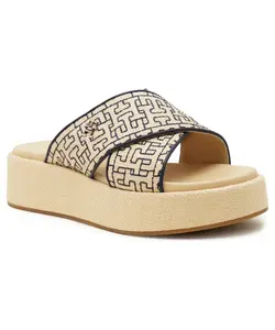 Тапочки из моно-рафии Tommy Hilfiger, бежевый